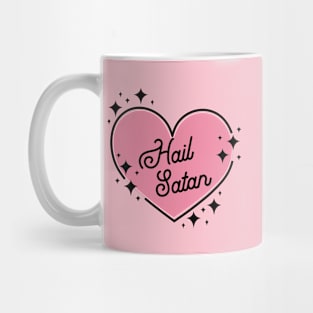 hail satan heart Mug